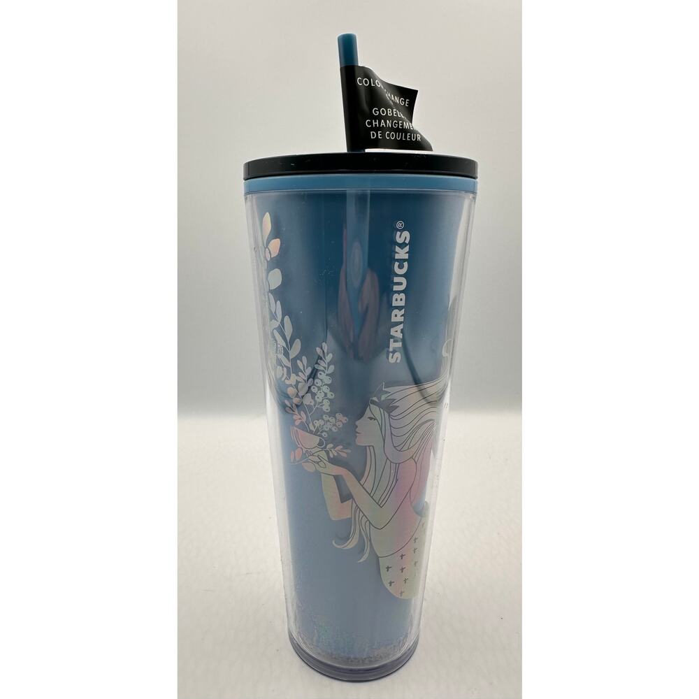 Starbucks 2021 Holiday Color Changing Tumbler, 24oz Venti Mermaid Siren Design